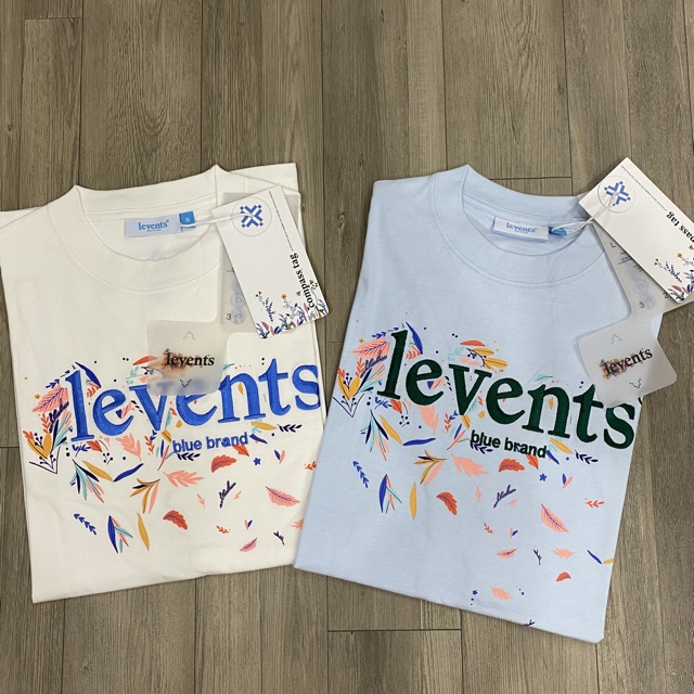 [Mã SKAMFSW175 giảm 10K đơn 50K] Áo thun LEVENTS FLORAL TEE - White/Blue/Black (MẪU CHÁY NHẤT CỦA SHOP )