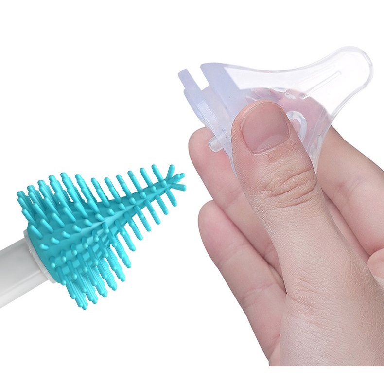 Cọ bình sữa Silicon  CAO CẤP có tay cầm xoay 360 độ dùng cho mọi loại bình