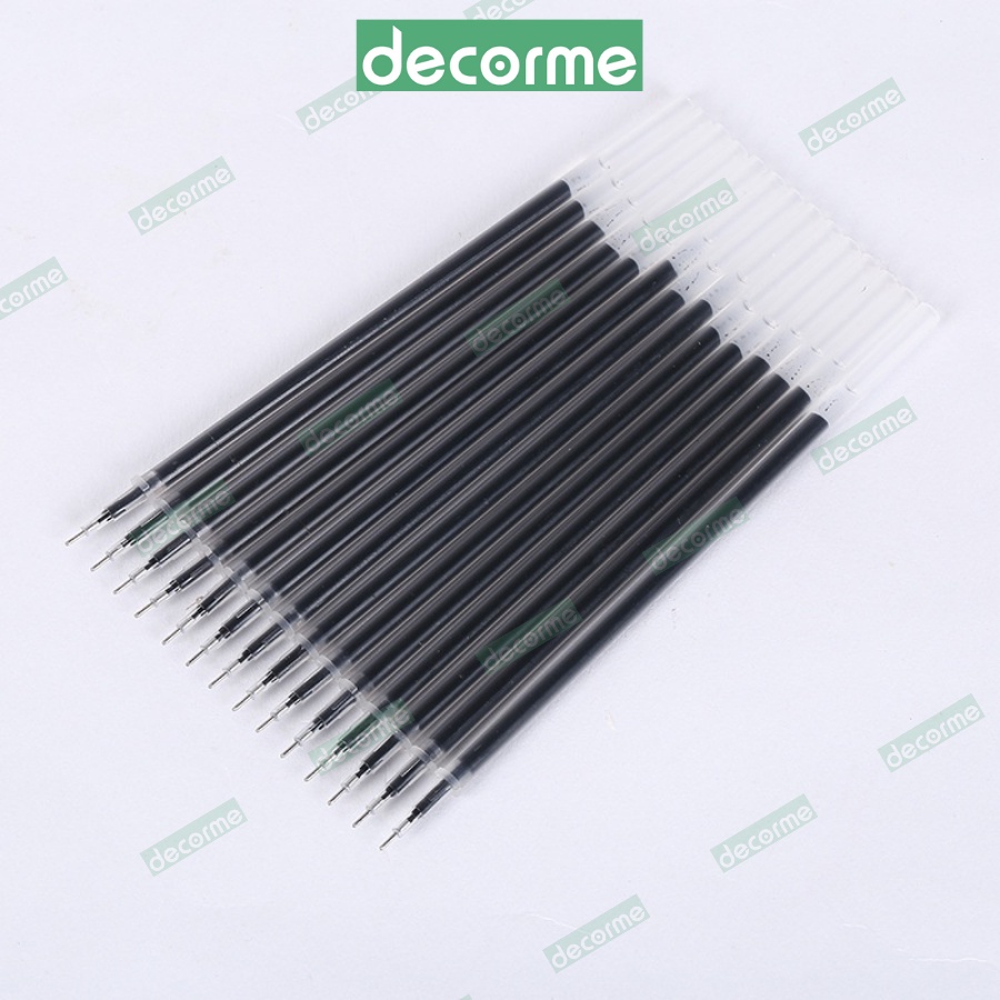 Ngòi bút gel DecorMe ruột bút gel 0.5mm 13cm lắp vừa bút gel nắp cài