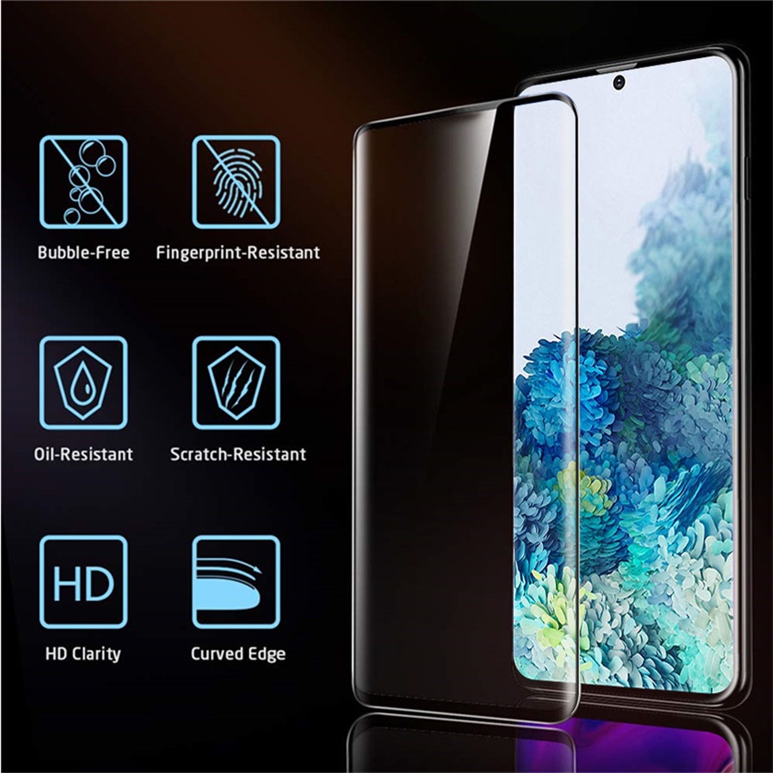 Kính Cường Lực Gốm Dẻo Full Màn Siêu Mỏng hình cong Cho Samsung Galaxy S23 S22 S21 S20 S10 S9 S8 Ultra Plus Note 10 Plus 20 Ultra 8 9