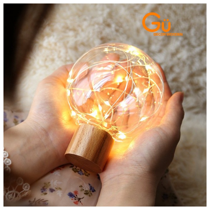 Đèn ngủ LED hình tròn ngàn sao 3D kiểu dáng dễ thương, đèn trang trí phòng ngủ