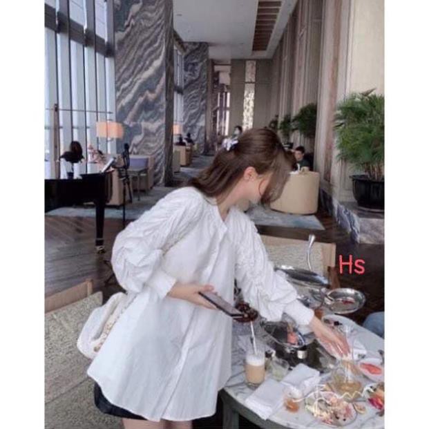 Áo Sơ Mi Tay Rúm Chất Đũi Lụa Loại 1