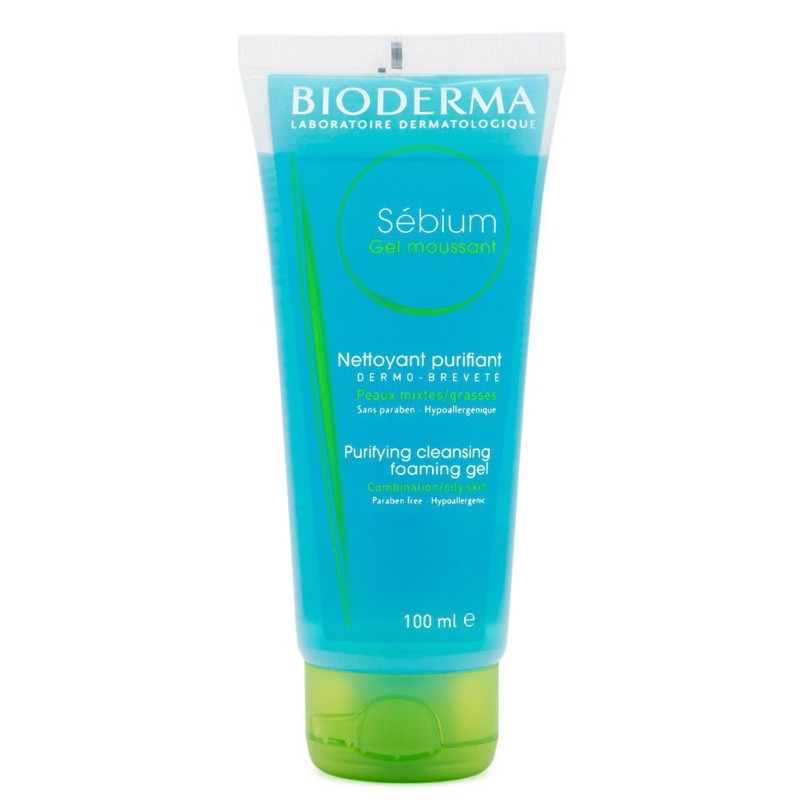 Bioderma Gel Rửa Mặt Tạo Bọt Da Dầu Nhạy Cảm Sebium Gel Moussant 100ml