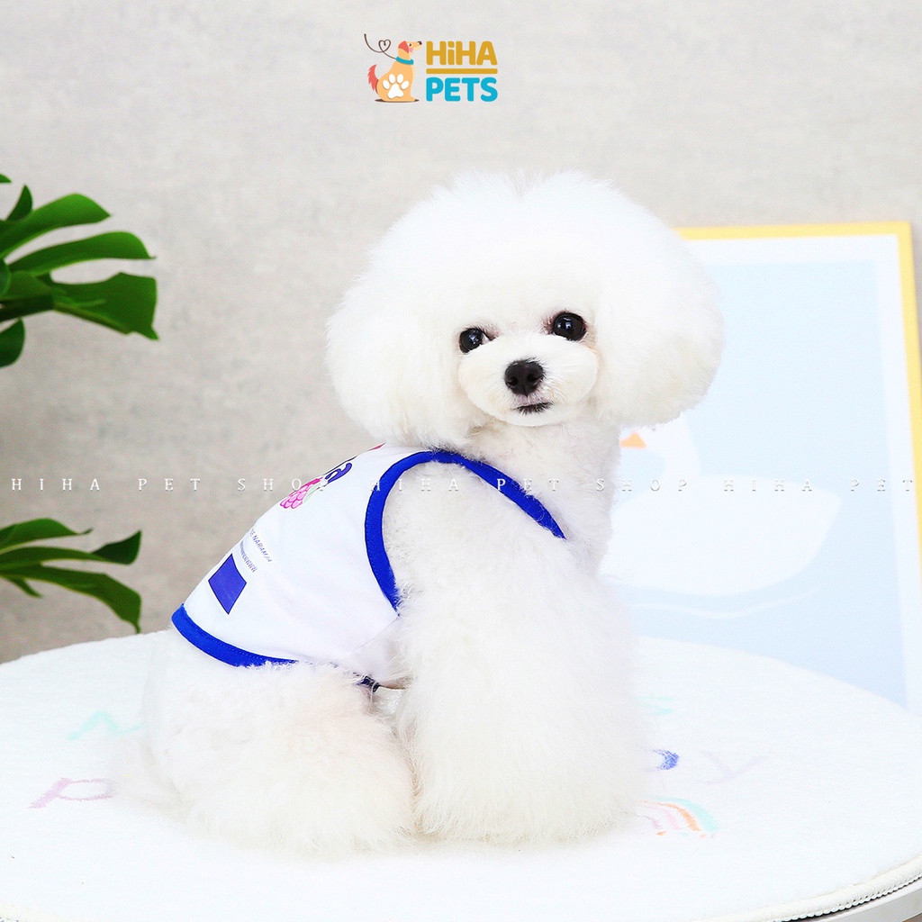 Áo Thun Ba Lỗ Cho Chó Mèo Vải Cotton Mát Mẻ Quần Áo Thú Cưng Mùa Hè Dễ Thương Hihapet.