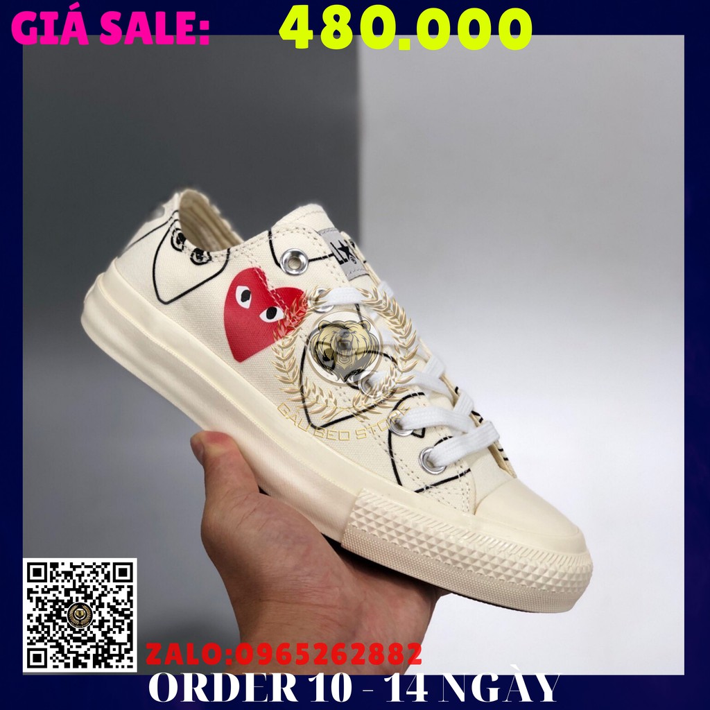 GIÀY SNEAKER MÃ SẢN PHẨM_CDG Play x CONVERSE 1970s NHIỀU MÀU PHONG CÁCH FULLBOX + FREESHIP