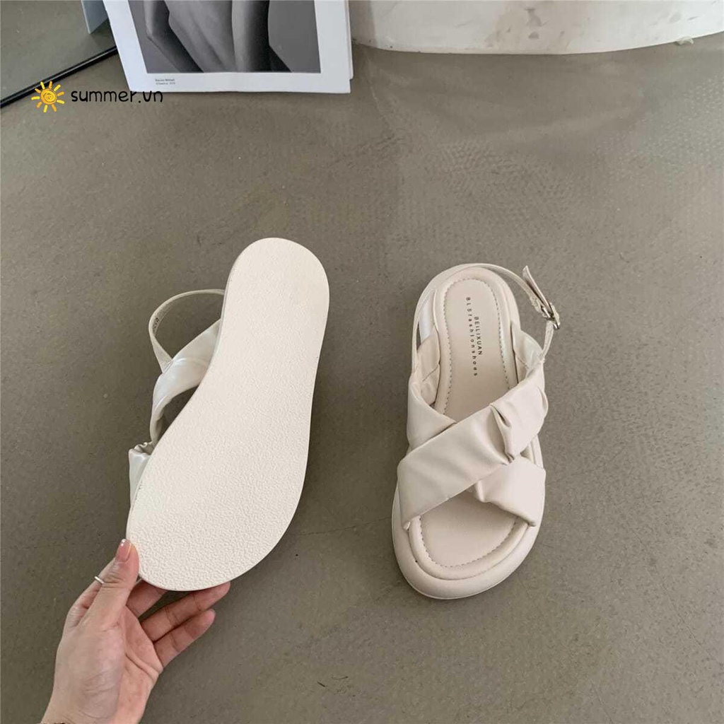 Giày Sandal Mùa Hè Đế Dày Phong Cách Hàn Quốc Mẫu Mới 2021