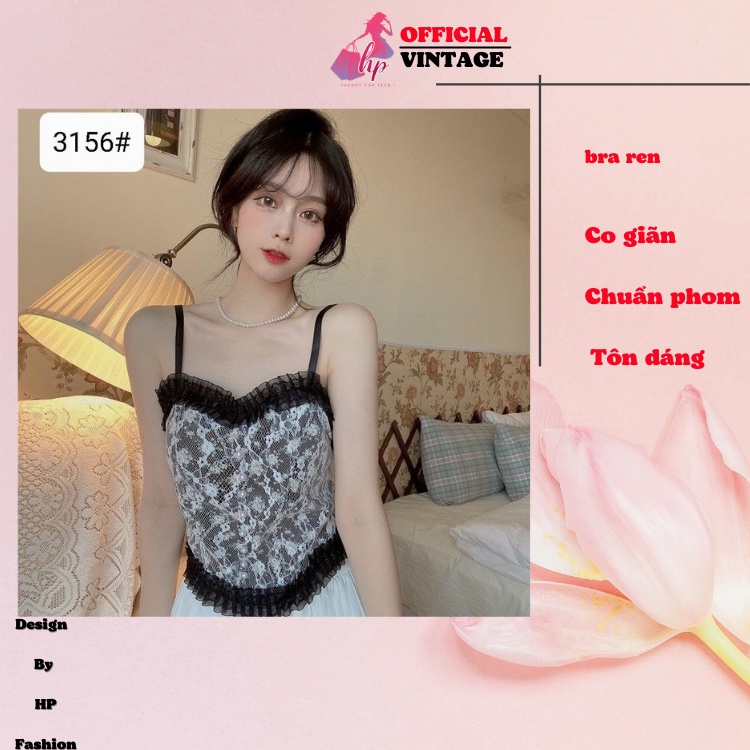 Áo bra ren tiểu thư đính ngọc - Áo croptop 2 dây cao cấp kiểu hàn quốc- Bi22
