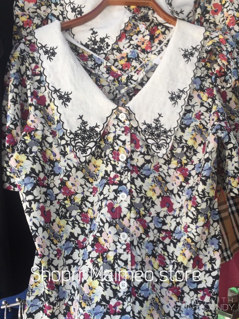 Áo zaraa hoa thêu cổ bèo siêu hót | BigBuy360 - bigbuy360.vn