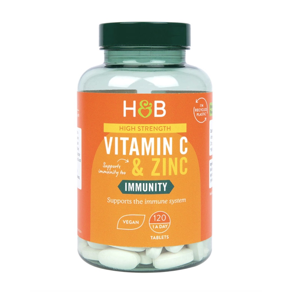 Vitamin C + kẽm Holland & Barrett (C & Zinc) 120 viên