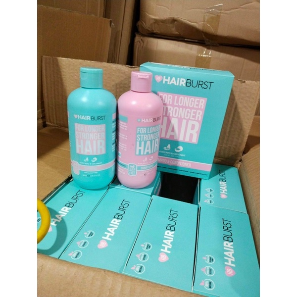HÀNG HOT] Cặp 2 chai dầu gội xả HAIR BURST xanh-hồng