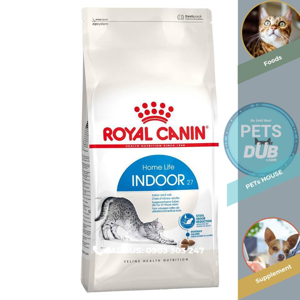 Thức ăn cho mèo (Từ 1 năm đến 10 năm tuổi) ROYAL CANIN INDOOR 10kg (PETs dub)