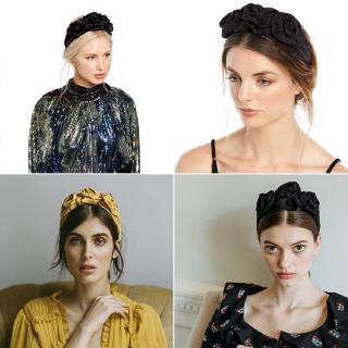 Băng đô satin 3 hoa hồng lụa thủ công cho nữ