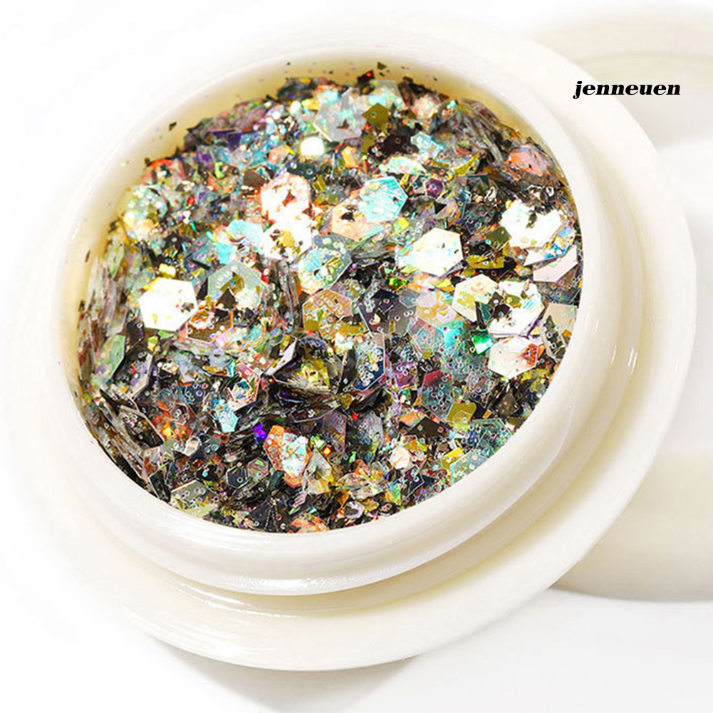 [Hàng mới về] Set 6 Hộp Kim Tuyến Lấp Lánh Trang Trí Móng Tay Diy