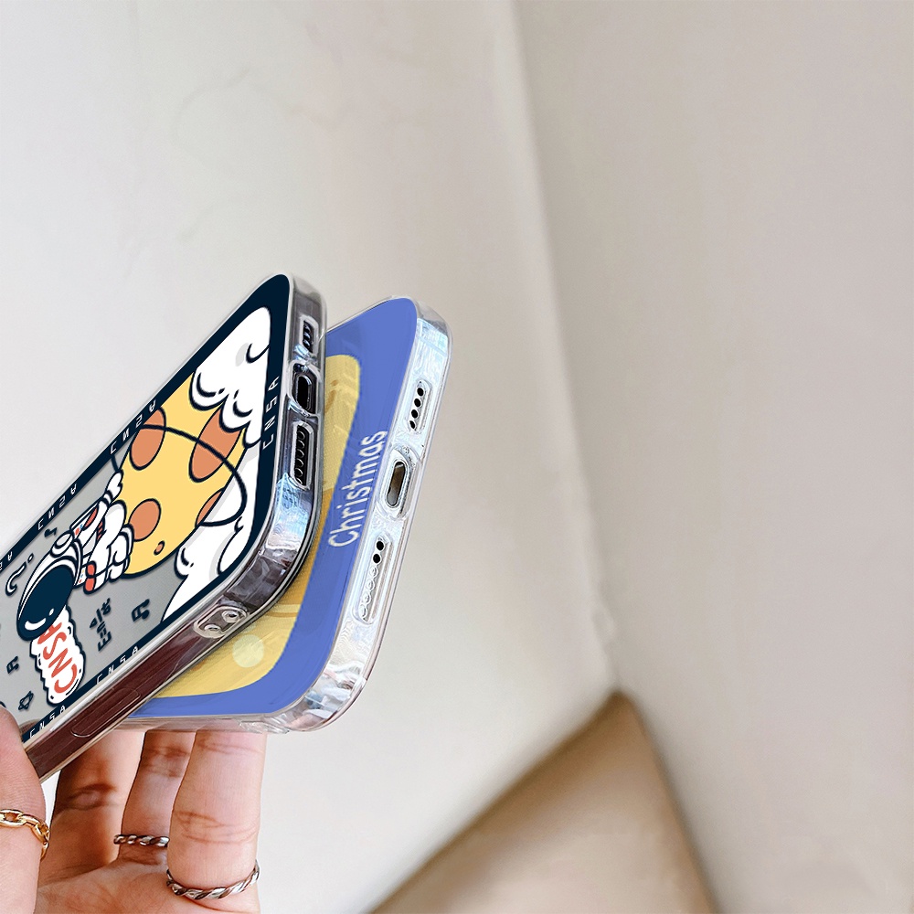 Ốp Điện Thoại Tpu Mềm Chống Sốc In Hình Phi Hành Gia Cho iPhone 11 12 13 pro max XS X XR XSMax 7 8 6 6s plus 5 4 SE 2020