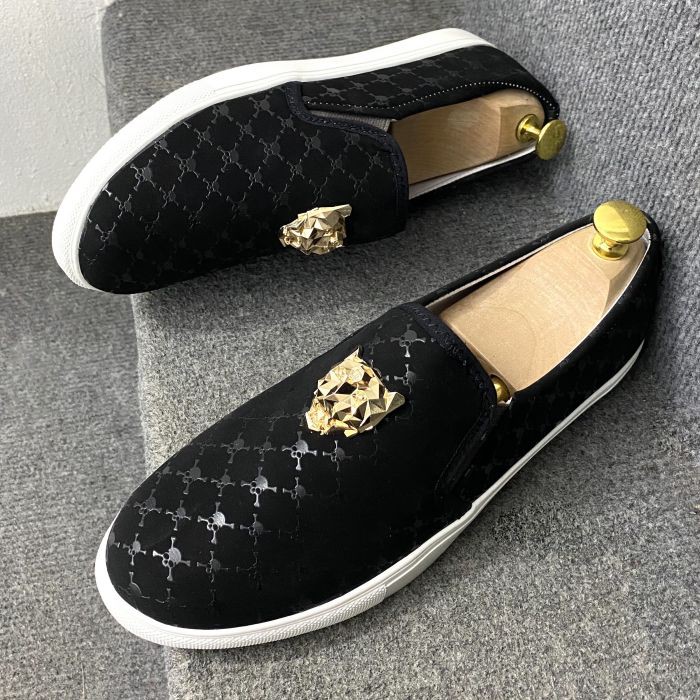 Giày Lười nam đính đầu hổ vàng PLP cực đẹp | BigBuy360 - bigbuy360.vn