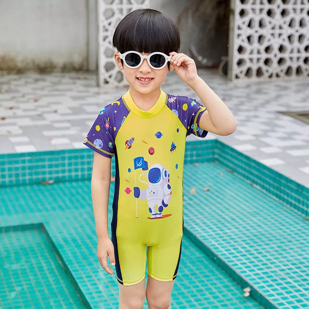 Đồ bơi một mảnh hoạ tiết hoạt hình phong cách Hàn Quốc cho bé trai