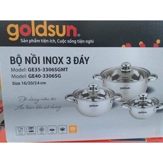 BỘ NỒI 3 ĐÁY GOLDSUN