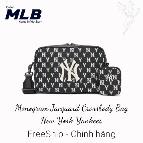 MLB VietNam Túi MLB Monogram Jacquard Crossbody Bag New York Yankees 3ACRM012N-50BKS Chính Hãng