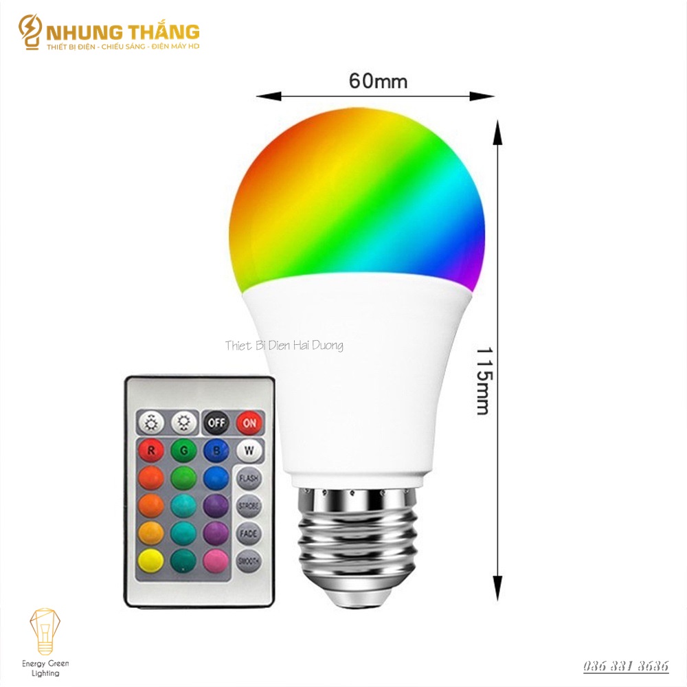 Đèn Led Tik Tok A60K Đổi Màu - 16 Triệu Màu Quay Tik Tok - Có Điều Khiển - Tăng Giảm Ánh Sáng - Đui E27