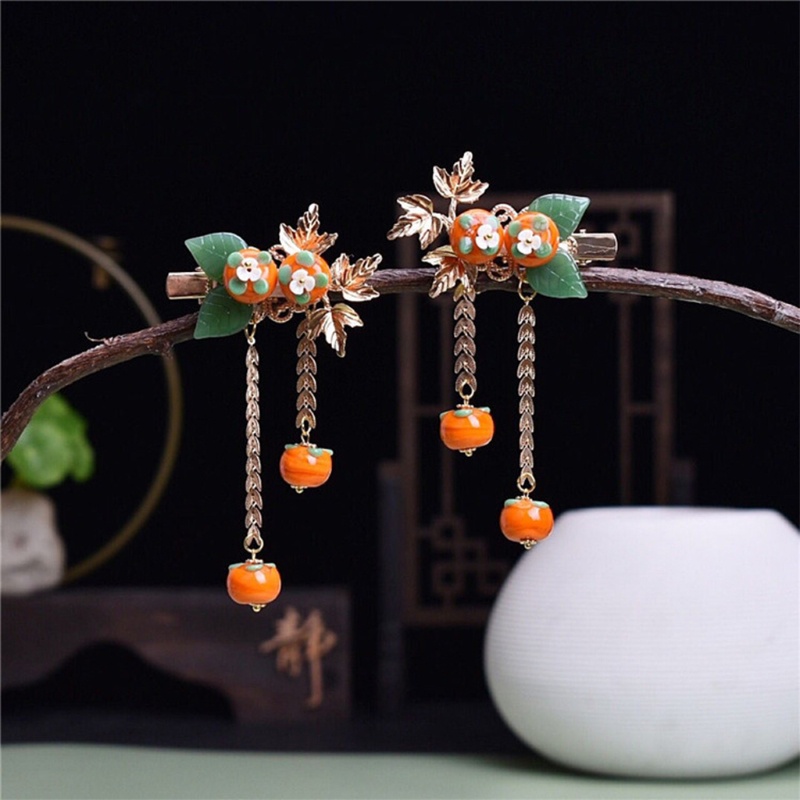 Flgo Kẹp Tóc Tua Rua Hình Quả Hồ Lô Trang Trí Hán Phục Dành Cho Trẻ Em