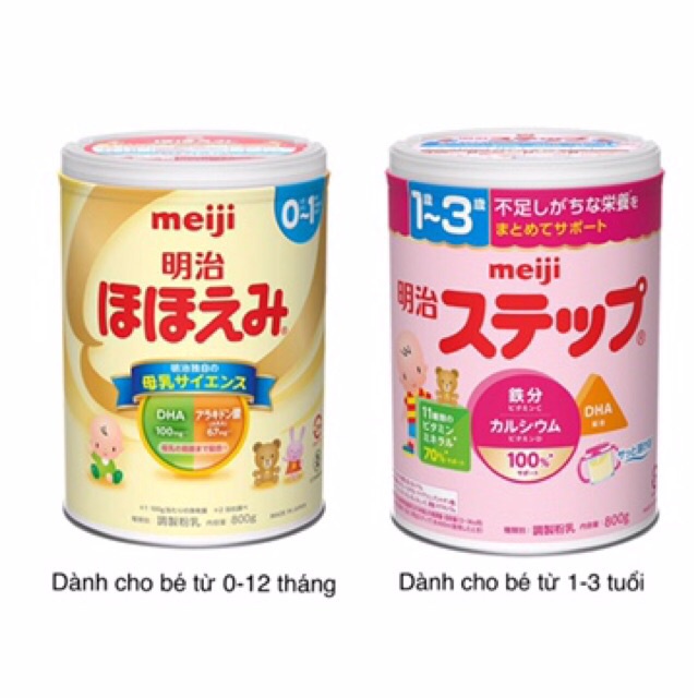 Sữa Meiji nội địa Nhật cho bé từ 0-3/ 1-3 tuổi, sữa Meji nội địa Nhật số 0 và số 9 cho trẻ sơ sinh và em bé