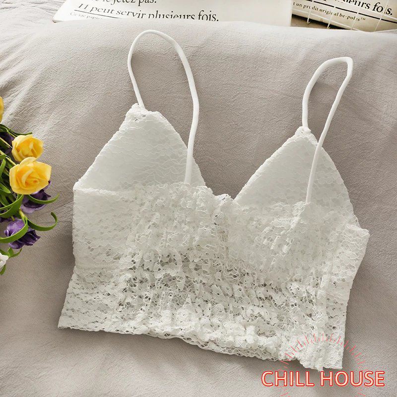 MỚI*Áo bra ren hai dây mảnh hoa nhí chun lưng nhẹ nhàng sexy B 609 - CHILLHOUSE