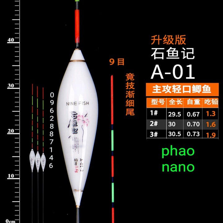 phao câu cá phao câu đài nano có thông số