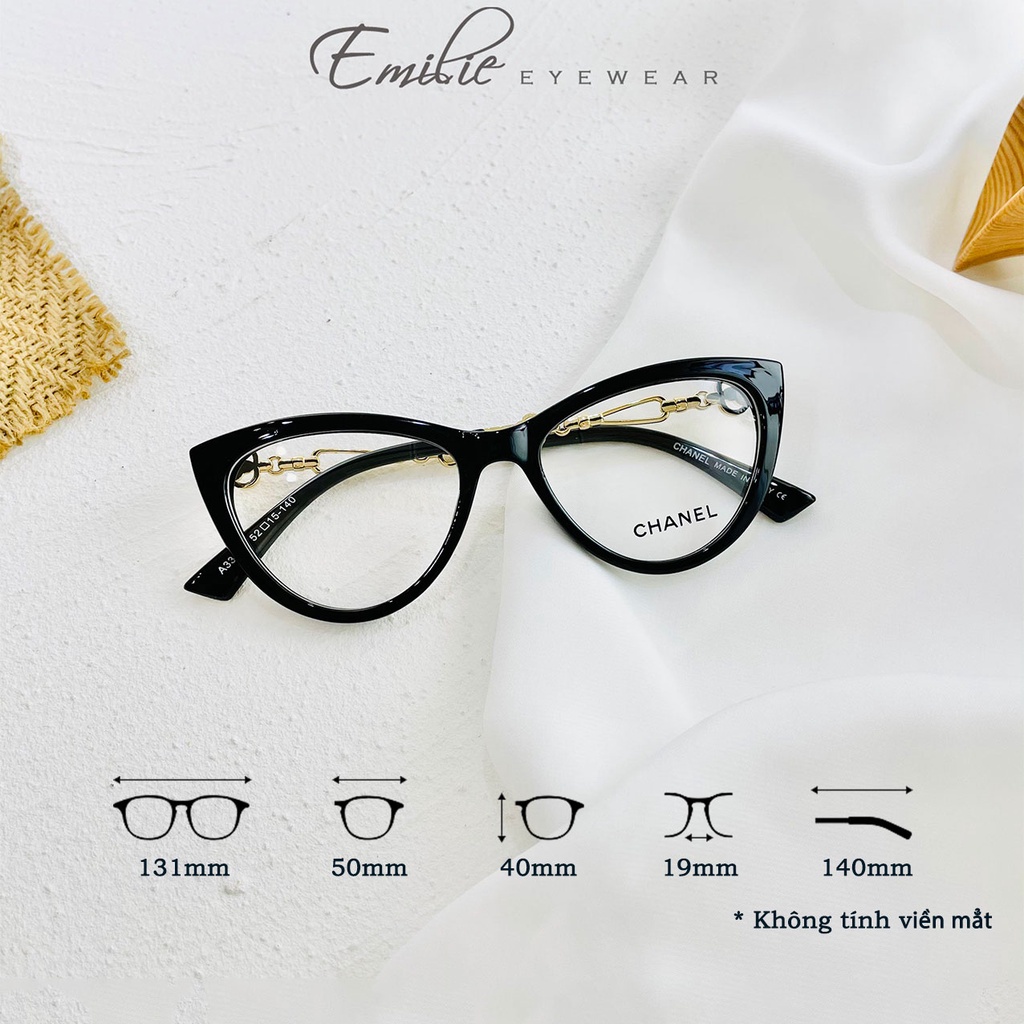 Gọng kính mắt mèo nhiều kiểu dáng hottrend Emilie eyewear 2021 phụ kiện thời trang