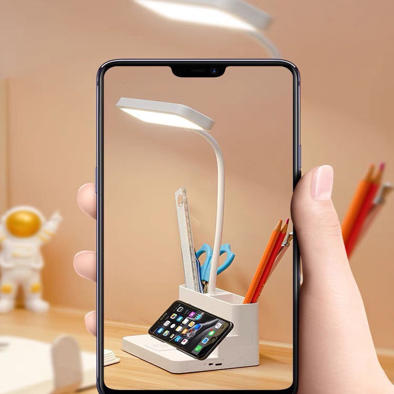 Đèn Bàn Làm Việc Đọc Sách Đèn Học Để Bàn Tích Điện Cảm Ứng 3 Chế Độ Sáng Gia Dụng Thông Minh ASAKI