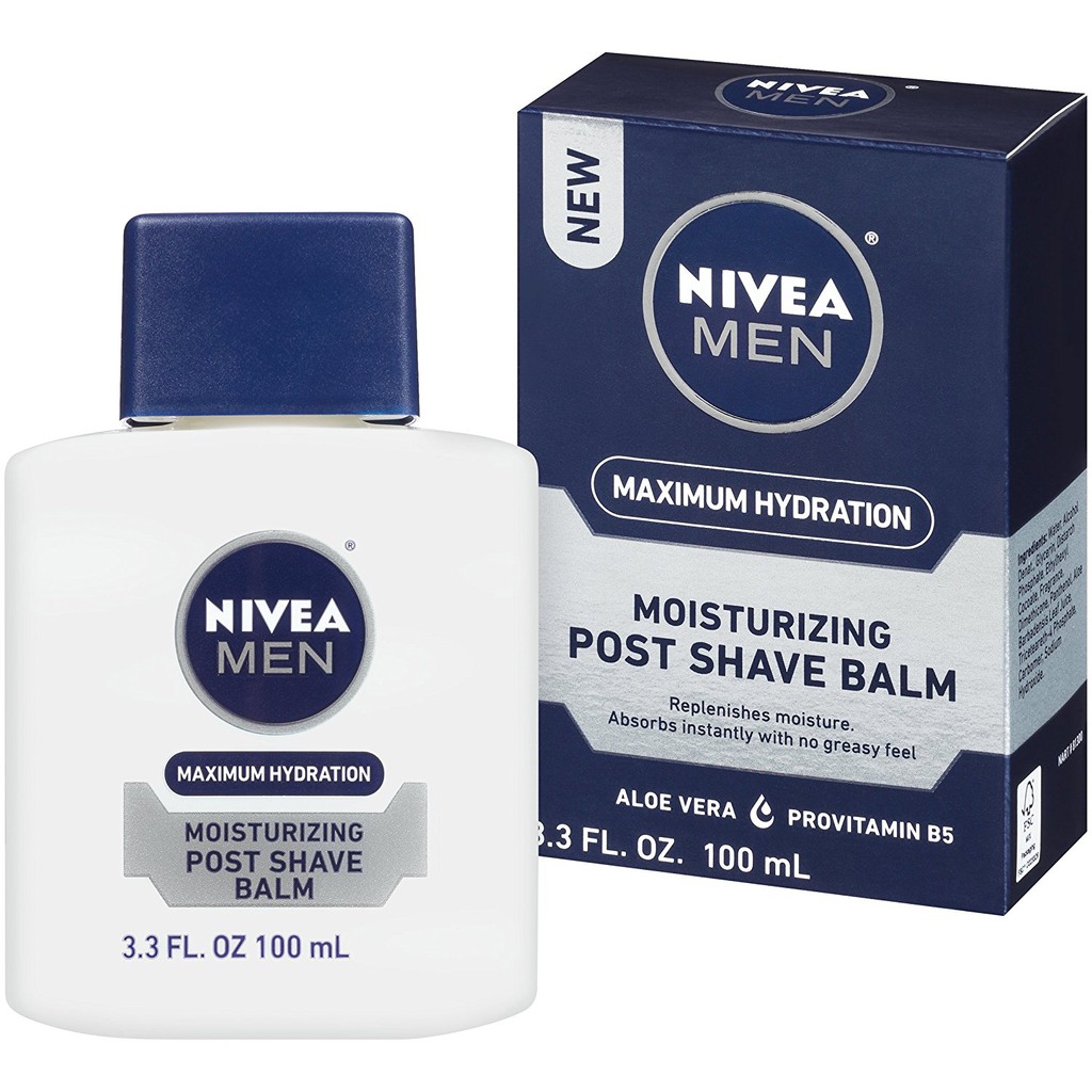 Dưỡng ẩm da sau khi cạo râu cho nam NIVEA Men Maximum Hydration Moisturizing Post Shave Balm 100ml (Mỹ)