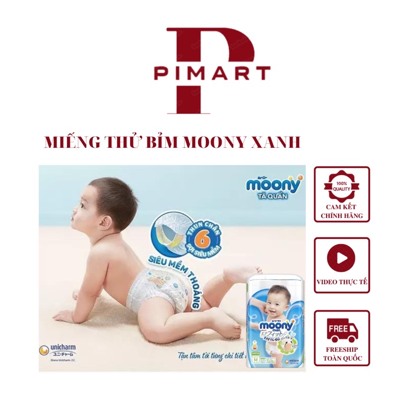 [MIẾNG THỬ] Bỉm /Tã dán/quần Moony siêu cộng/ cộng miếng/ Natural nội địa Nhật đủ size Nb96/S90/M68/ L54/ L44/ Xl44