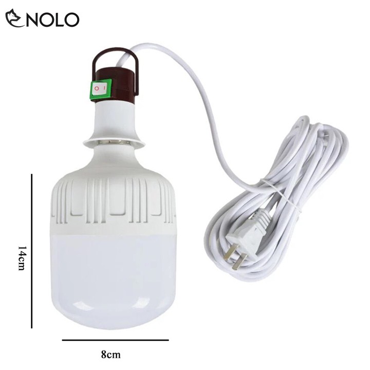 Combo Bộ Dây Đèn Kèm Công Tắc On Off Dài Dây 7M Kèm Bóng Đèn Bulb Sáng Trắng Công Suất 20W