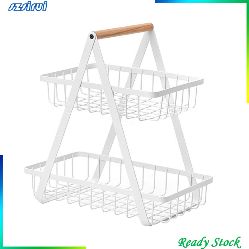 Kệ kim loại hai tầng dùng đựng thực phẩm tiện lợi chất lượng cao