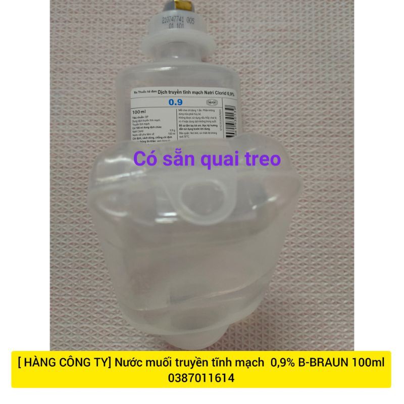 [ HÀNG CÔNG TY] Nước muối truyền tĩnh mạch  0,9% B-BRAUN 100ml