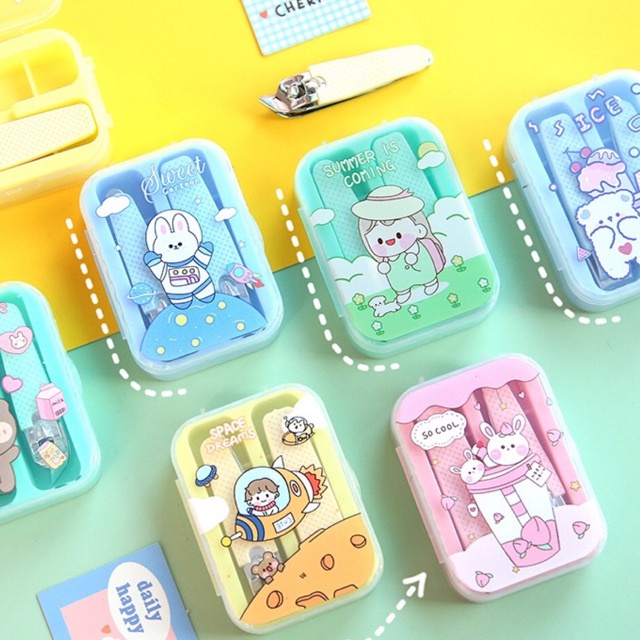 Bộ bấm móng tay 2 MÓN CÓ HỘP ĐỰNG tiện lợi