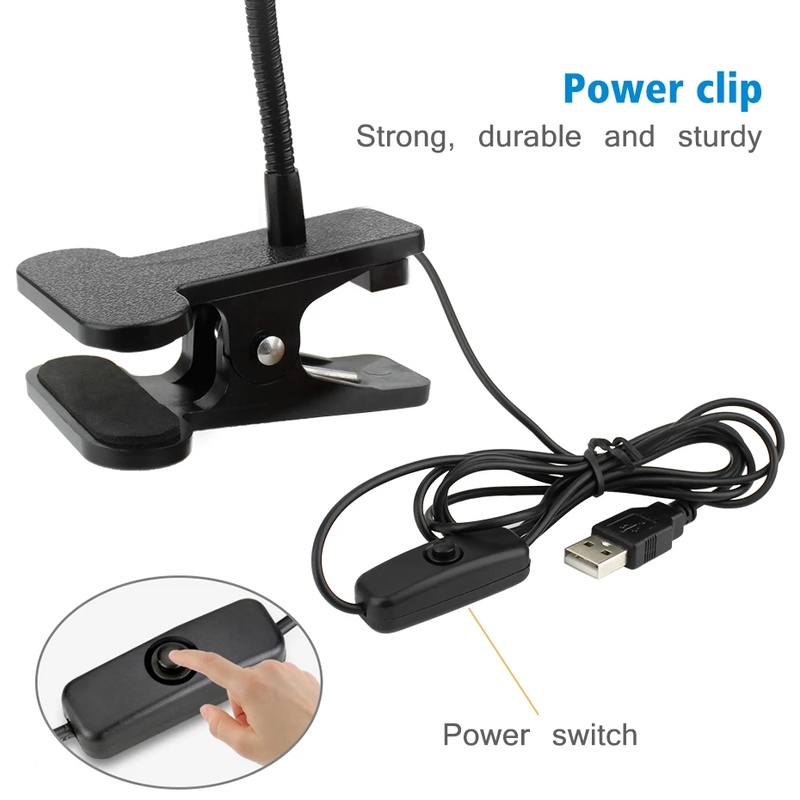 Đèn led đọc sách có kẹp tiện lợi