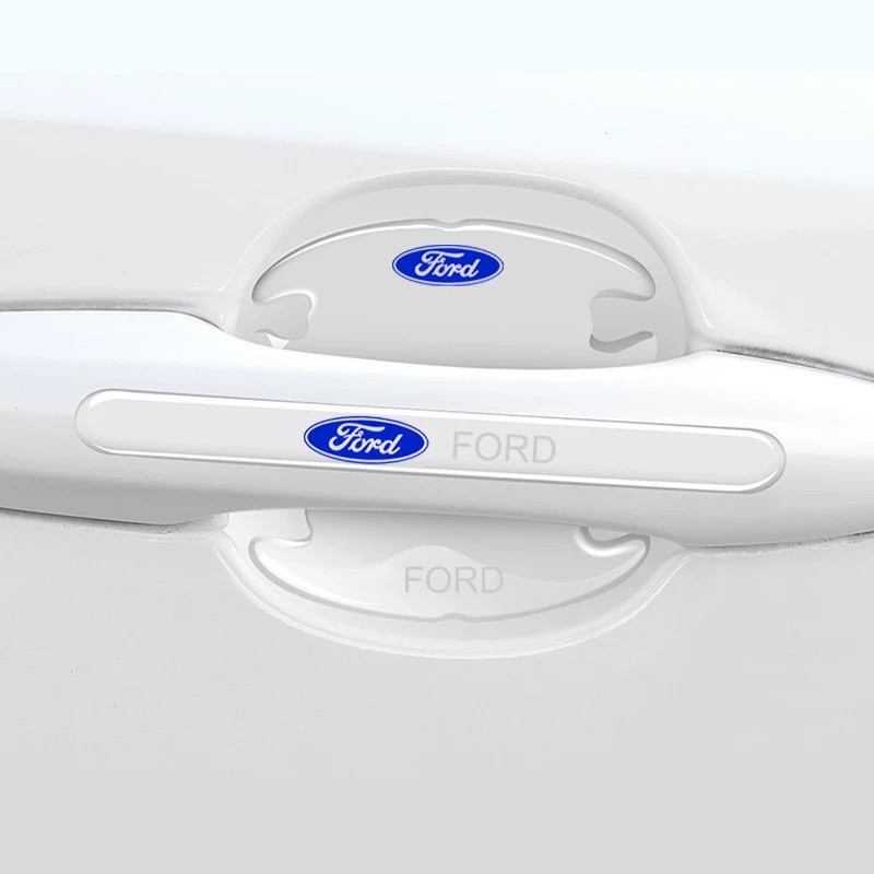 [FORD] Bộ 10 miếng dán chống xước hõm cửa xe Ford silicon cao cấp , miếng dán cửa xe, ốp lõm tay nắm in logo