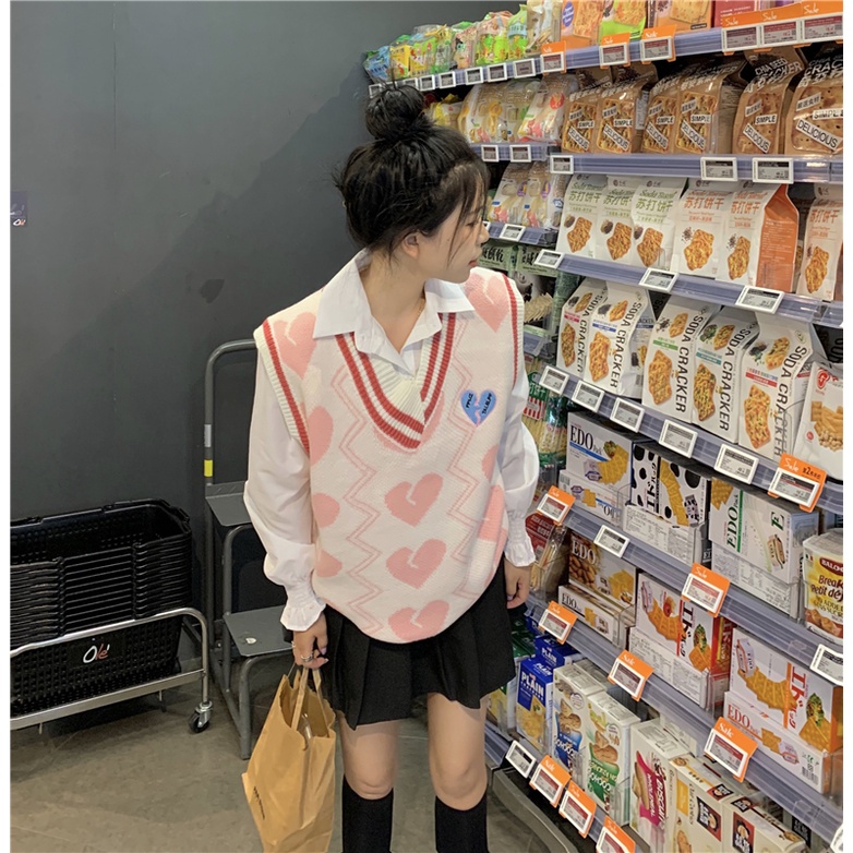 Áo Len Cổ Chữ V Không Tay Thời Trang Hàn Quốc Cho Nữ | BigBuy360 - bigbuy360.vn