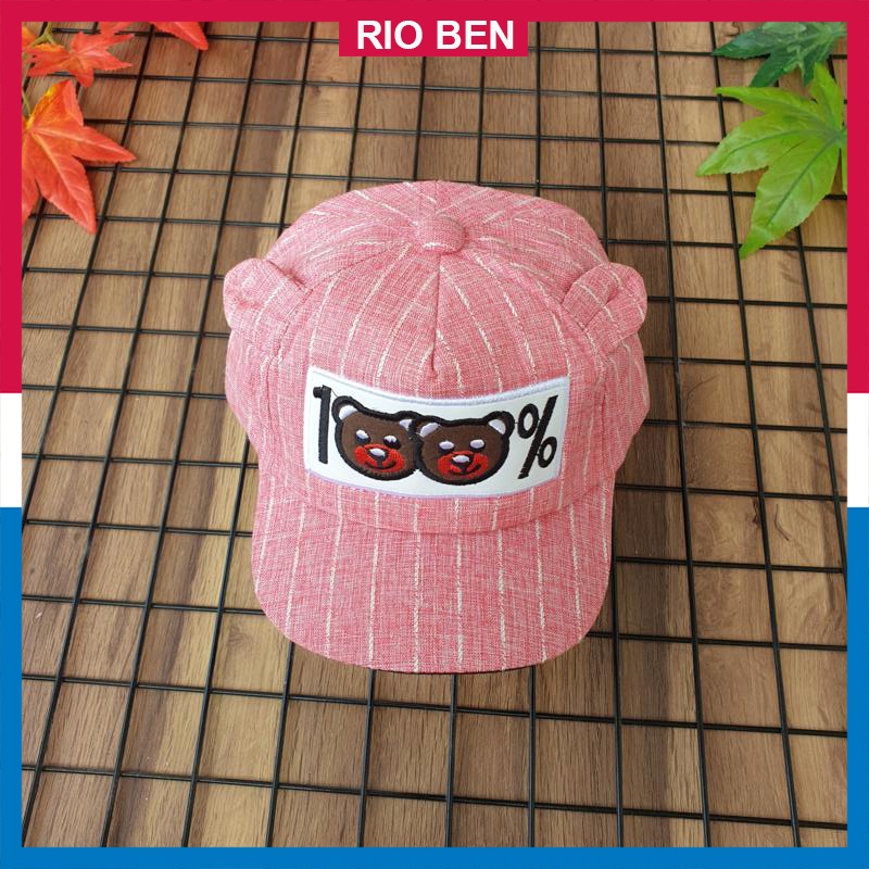 Nón cho bé nhỏ, thiết kế có tai, màu sắc thời trang, bé từ 1-3 tuổi RBN112