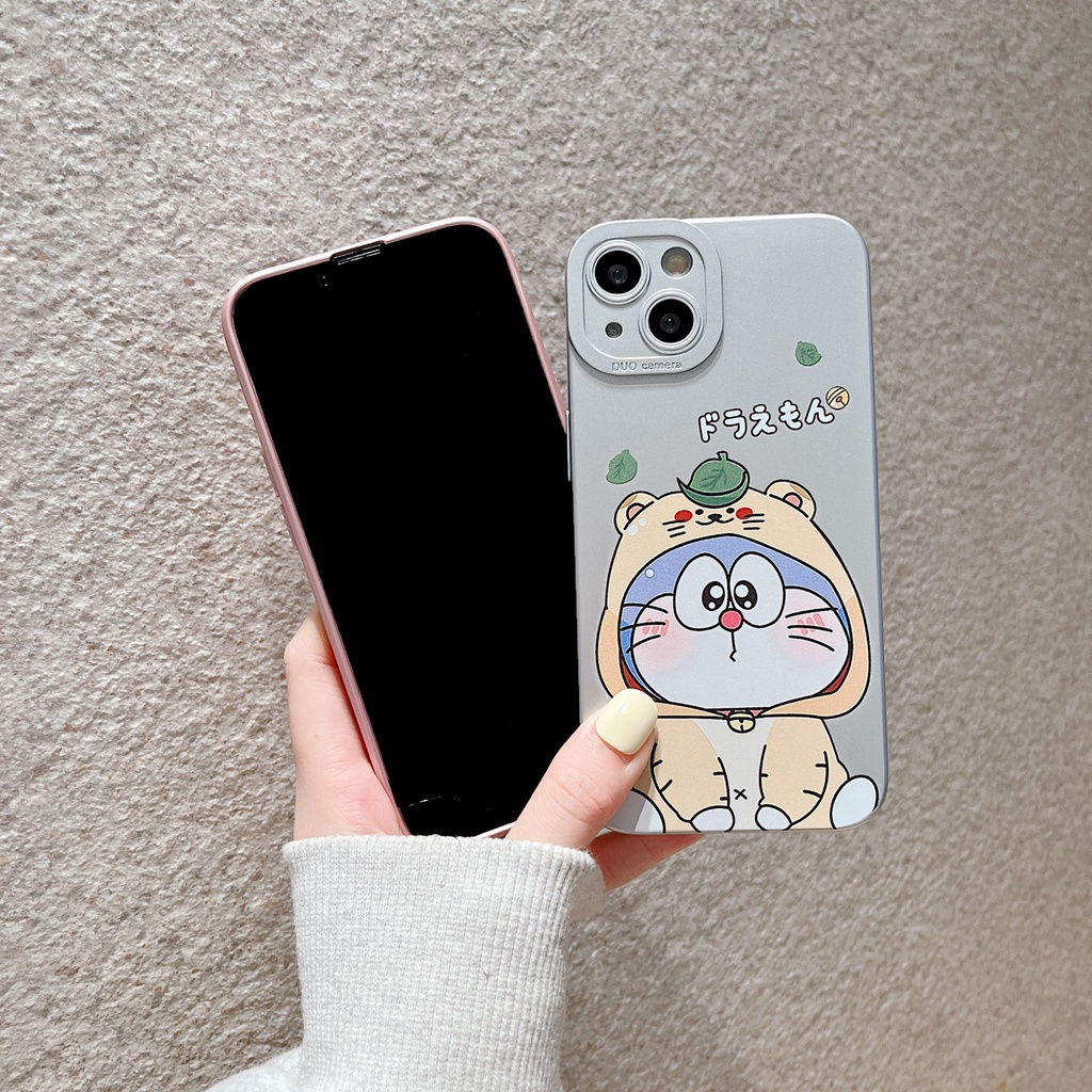 Ốp Điện Thoại Mạ Điện Chống Sốc Hình Doraemon Dễ Thương Cho Iphone