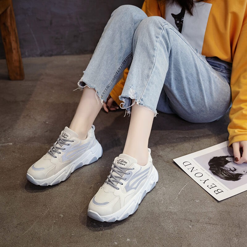 Giày thể thao/Sneakers Nữ phản quang, phong cách trẻ trung mang cực êm