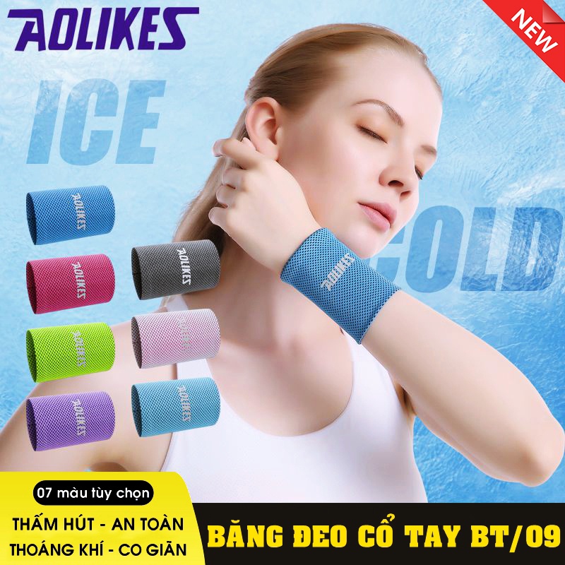Băng Đeo Cổ Tay Thấm Mồ Hôi Thể Thao AOLIKES Bảo Vệ Cổ Tay Khi Chơi Bóng Rổ Bóng Đá Chạy Bộ Tập Gym Bóng Bàn Đạp Xe Yoga