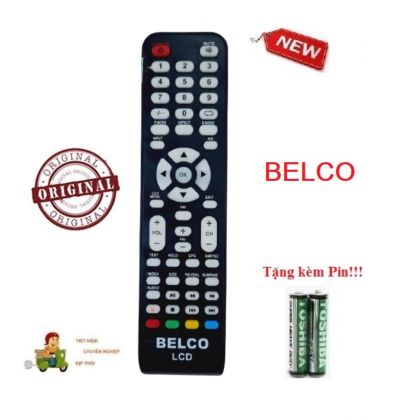 Remote Điều khiển tivi Belco LED/LCD/Smart TV- Hàng chính hãng mới Tặng kèm Pin