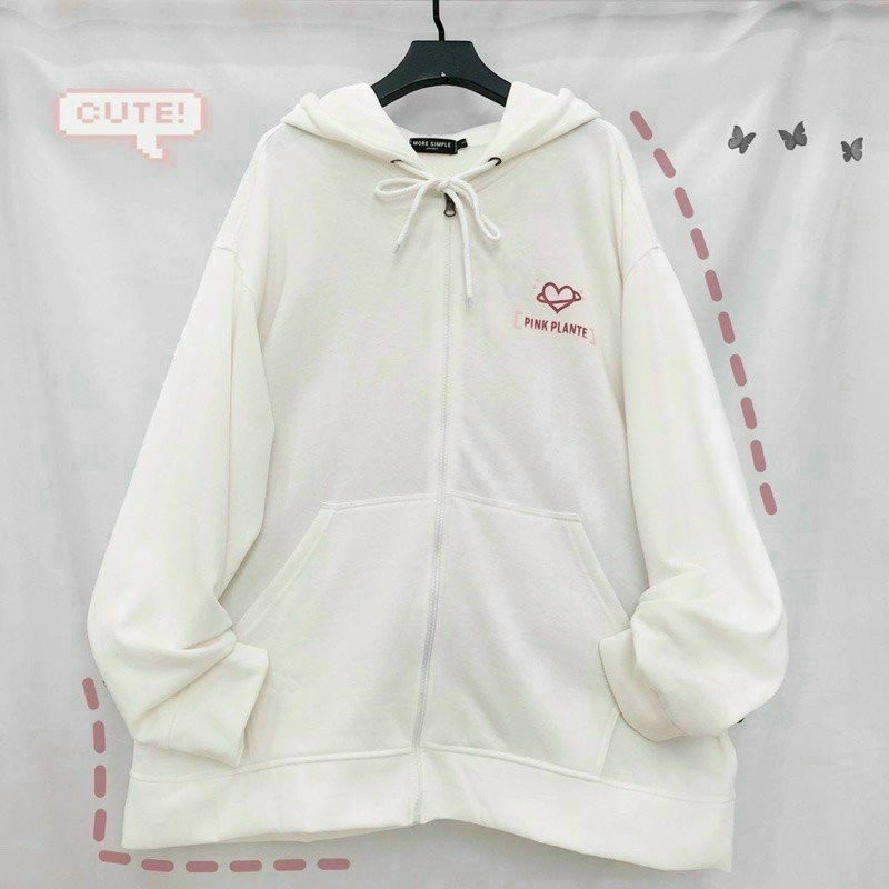 (FREESHIP) ❤ Áo khoác hoodie dây kéo form rộng MOON ulzzang (ẢNH THẬT)