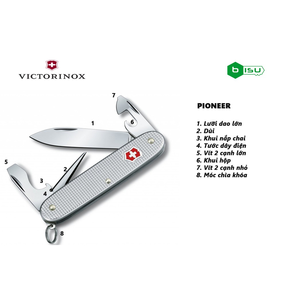 Dụng cụ đa năng Victorinox - 93mm - Pioneer Alox