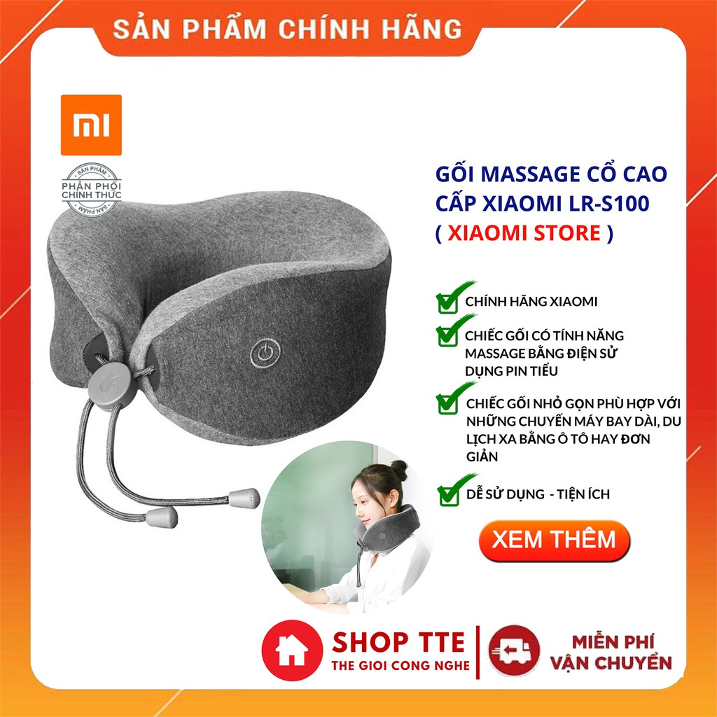 Gối massage cổ cao cấp Xiaomi - Chính hãng - 1 đổi 1 trong 30 ngày