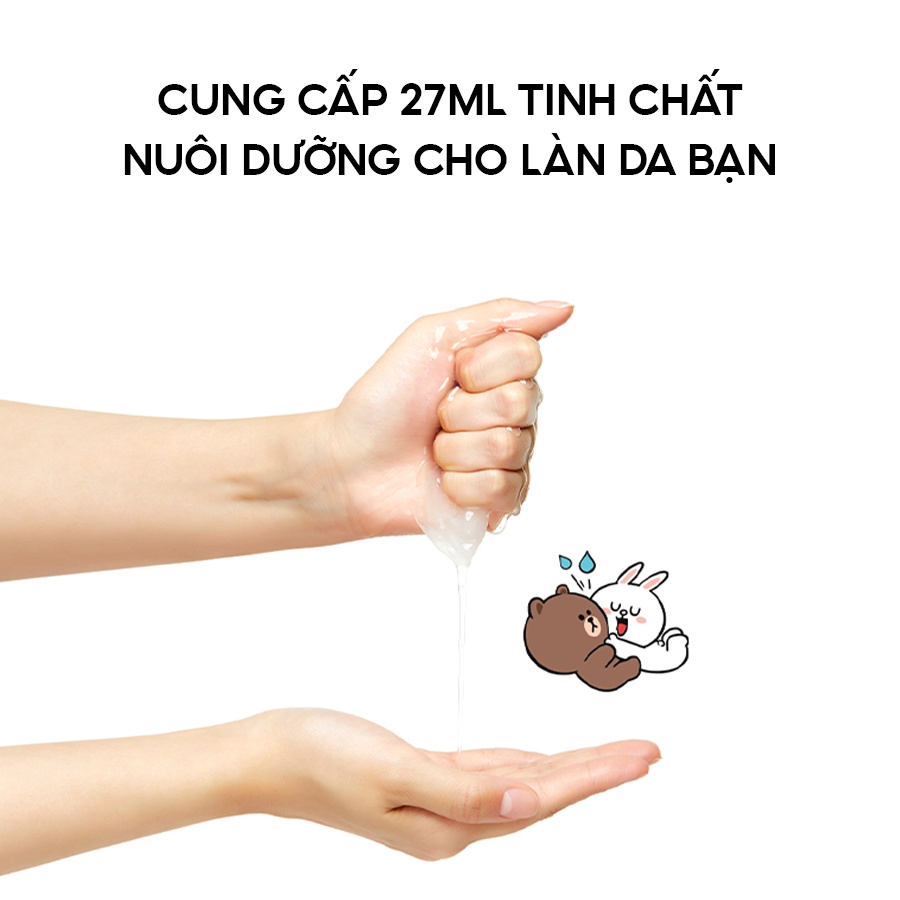 [Nhập mã COSMH22 giảm 8%]Mặt nạ cấp ẩm Mediheal Line Friends N.M.F Aquaring Ampoule Beauty Mask EX 27 ml [K92]