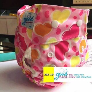Bỉm vải siêu chống tràn Ban đêm Goodmama size M (3-13kg) gồm vỏ và lót