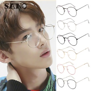 Mắt kính gọng tròn bằng kim loại thời trang cho nam nữ