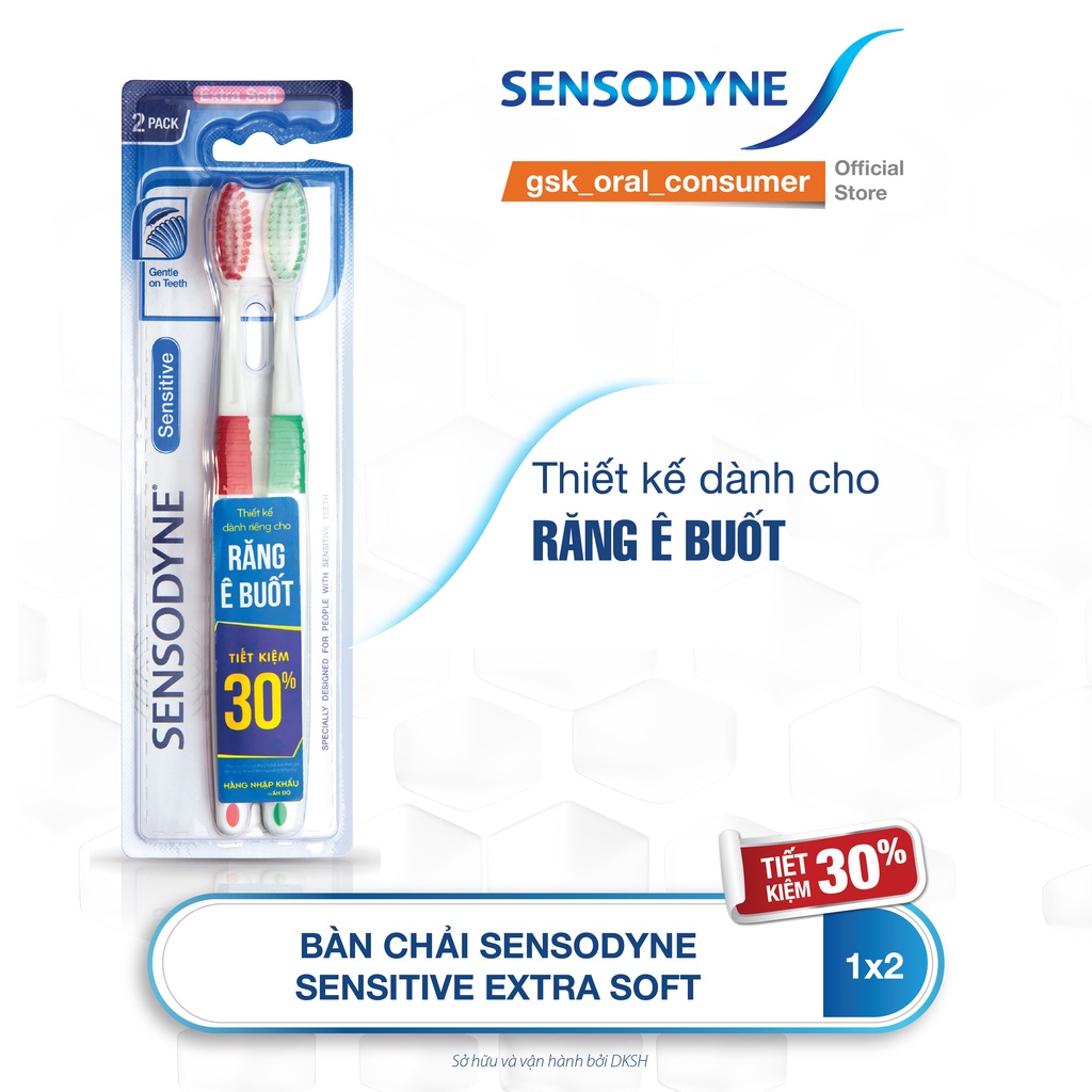Bộ 2 bàn chải đánh răng Sensodyne Ultra Sensitive Ex Soft